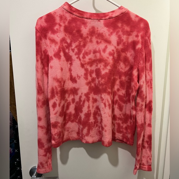 Saturday Sunday by Anthropologie Tie-Dye Waffle Long-Sleeve Tee/ Sweatshirt sz M - Picture 4 of 12